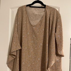 Floral poncho top